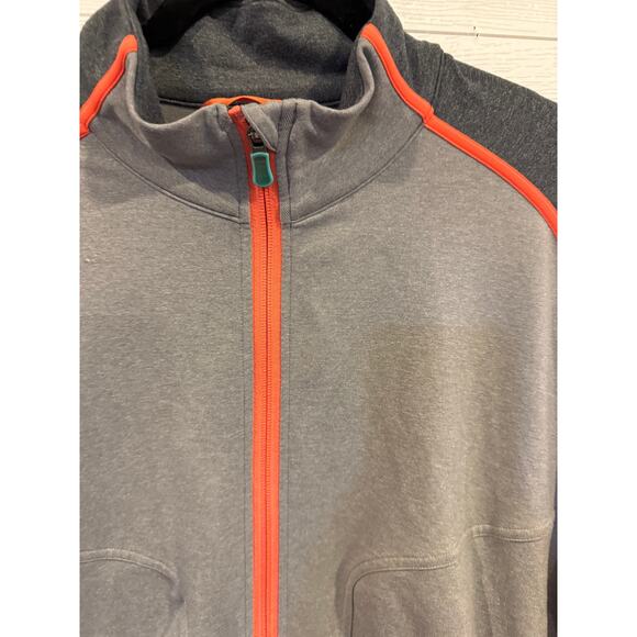 Lululemon Mens Active Full Zip Gray Jacket Orange  XL - Picture 3 of 8
